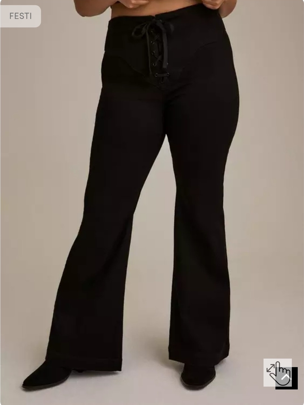 Torrid NWT Festi Lace-Up Flare High-Rise Jeans